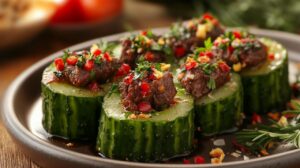 Concombres farcis au bœuf pour sportifs : le repas léger et riche en nutriments essentiels